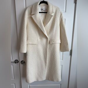 Zara Cream Tweed Teddy Jacket